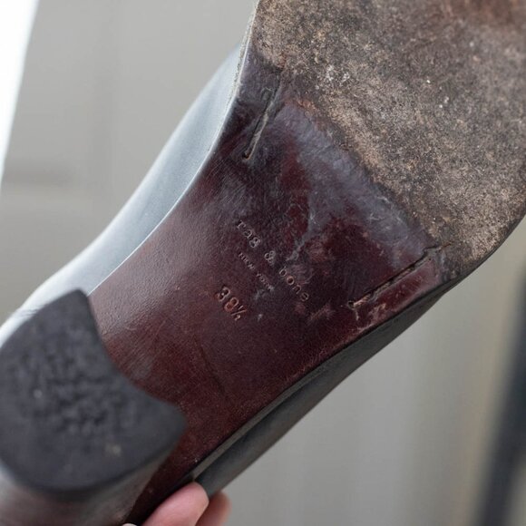 Rag & Bone Women's Black Leather Stanton Chelsea Ankle Leather Boots 38.5 US 8.5 - Picture 8 of 10